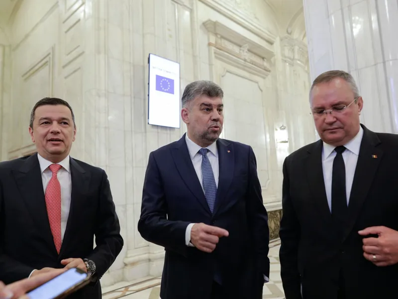 Grindeanu, Ciucă și Ciolacu - Foto: INQUAM Photos/ George Călin