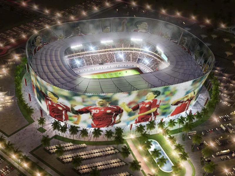 Numeroși muncitori au murit pe șantierele stadioanelor Cupei Mondiale la Fotbal din 2022. FOTO: Facebook