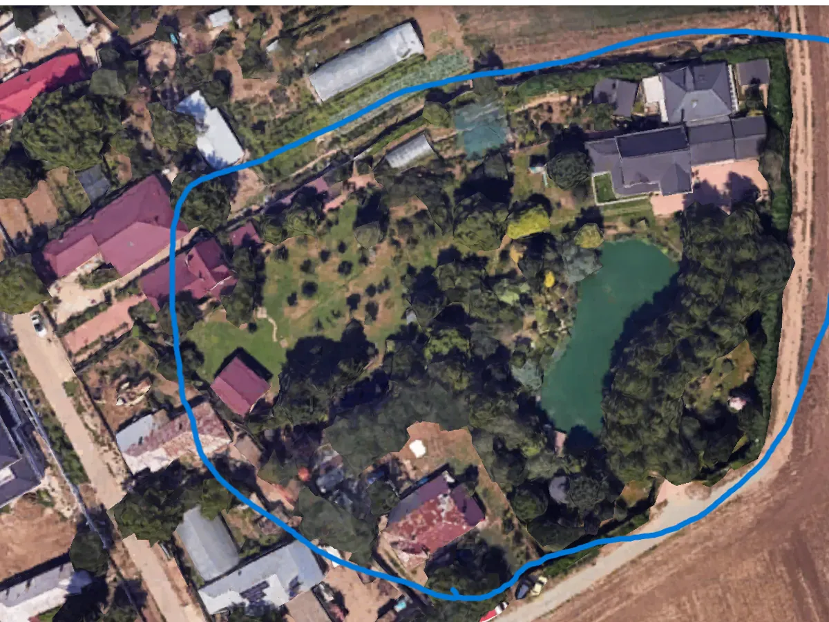 Vila din Frumușani a lui Sorin Constantinescu. Sursă foto: Google Earth
