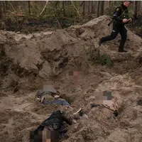 Primărița din orașul Motihin, soțul și fiul, torturați și uciși de soldații ruși/foto:ap
