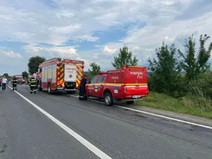 Accident gav pe DN1 - Foto:ISU Sibiu