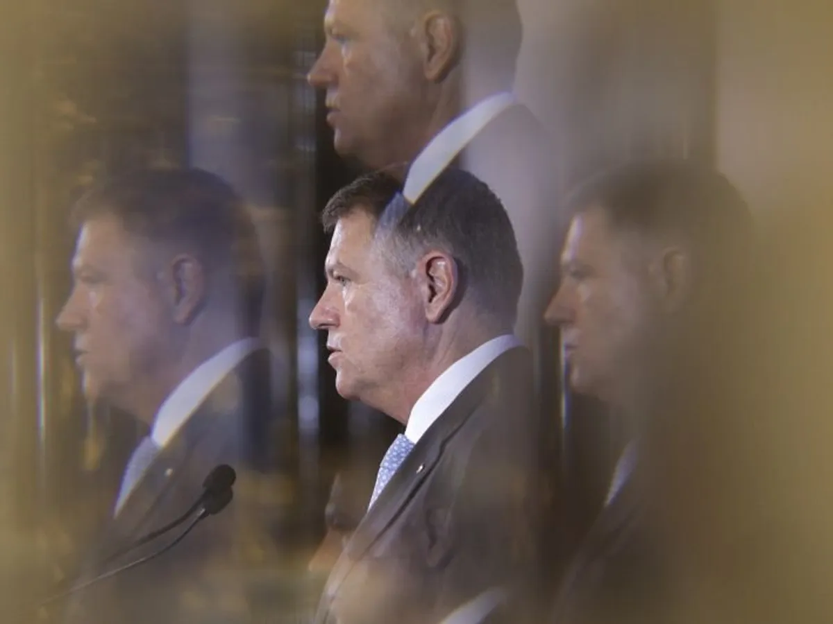 Dovada că Iohannis nu a purtat cască la conferința de presă Foto Inquam Photos/Octav Ganea