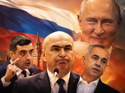 George Simion, Ilie Bolojan, Călin Georgescu și Vladimir Putin - Foto: Newsweek