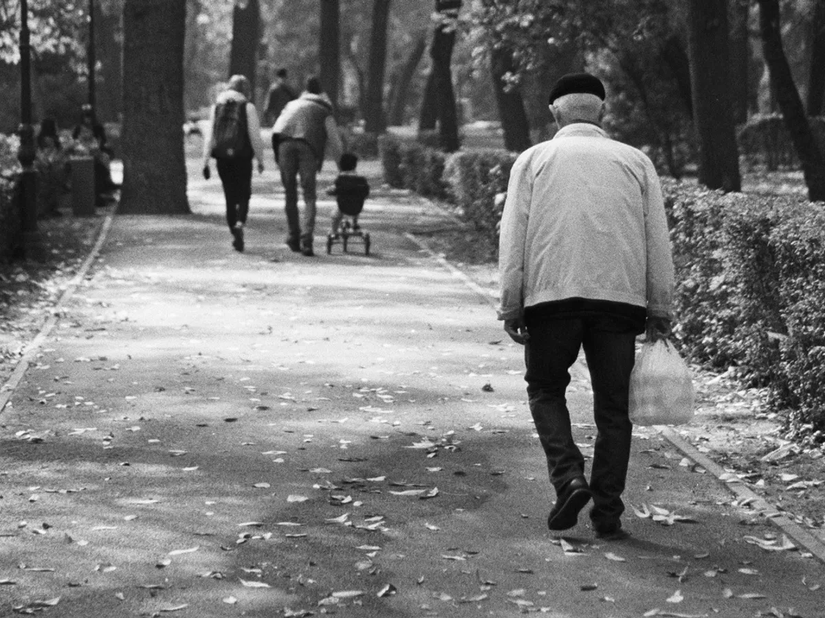 Pensionar in parc