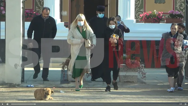 Elena Udrea merge la biserică cu gealații Primăriei Voluntari. / Foto: captură video