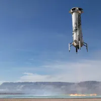 Racheta New Shepard a transportat cu succes alți șase turiști spațiali Foto: Blue Origin