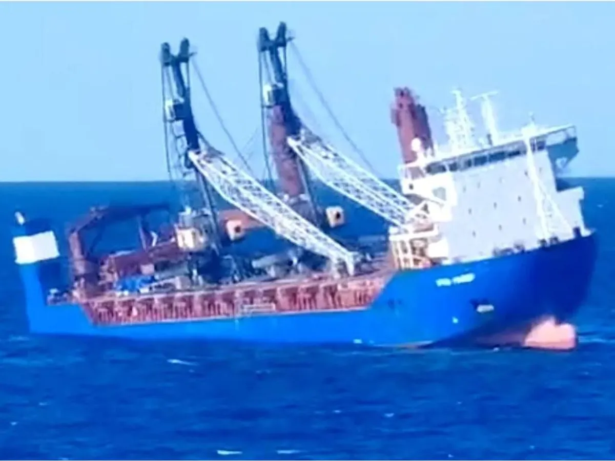 Nava Ursa Mare a Rusiei s-a scufundat în Cartagena - Foto: La Verdad.es