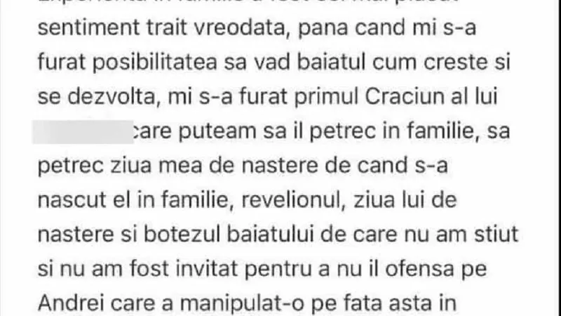 Mesajul tatălui copilului ucis