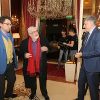 Sever Voinescu, Andrei Pleșu și Cătălin Avramescu Foto: Facebook Cătălin Avramescu