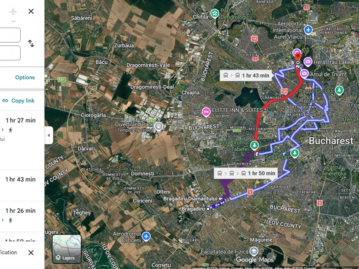 Drum Bragadiru - Piața Presei - Foto: Google Maps