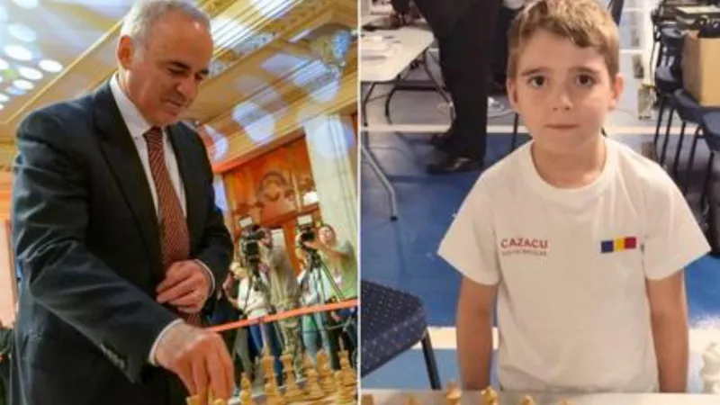 Garry Kasparov și Nicolas Cazacu - Foto: colaj