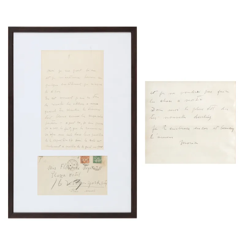 Scrisoarea lui Br&acirc;ncuși pentru Florence Meyer - Foto:  Galeriile Artmark