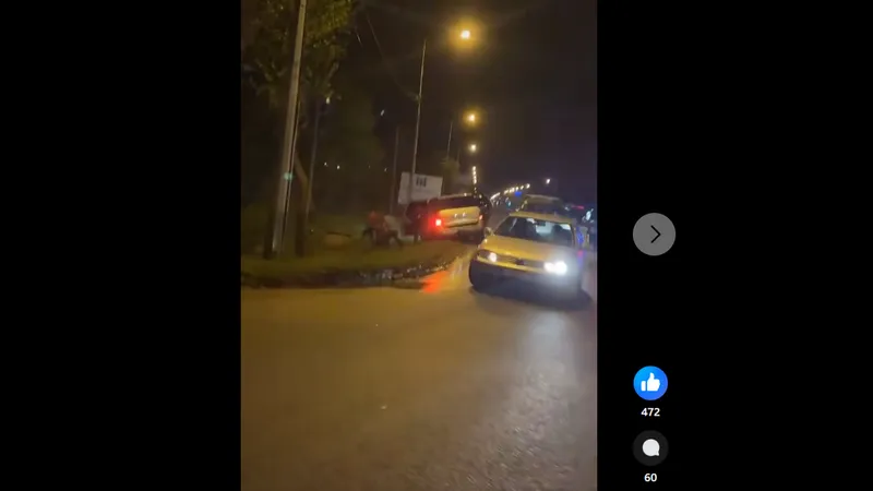 Urmărire ca în filme: Un Mercedes ML plin cu migranți fuge de poliție, se trage cu pistolul - Foto: Facebook/captură video