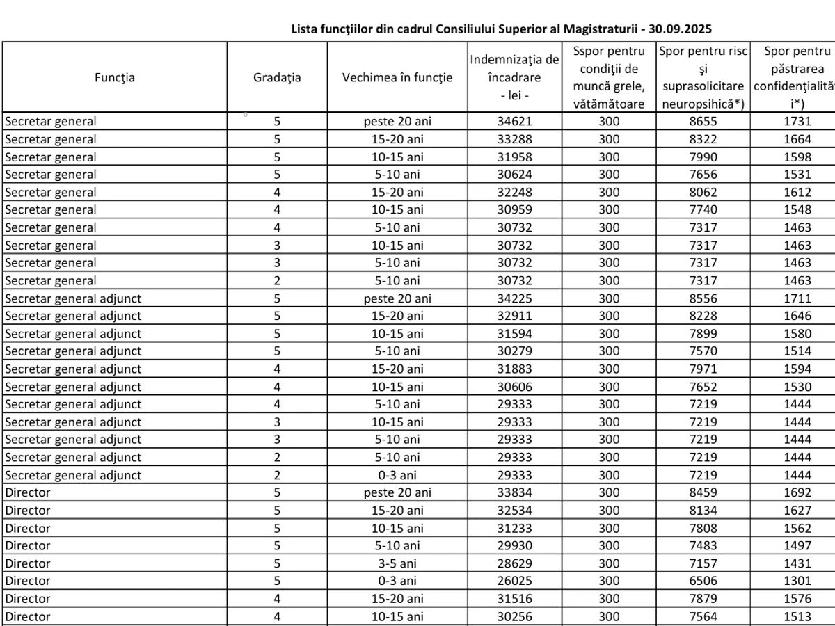 Salarii CSM- Foto: Arhiva