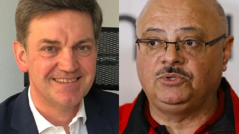 Dr Frank Devulder și Leonard Bărăscu, lideri sindicali din Sănătate în România și Franța FOTO: Facebook
