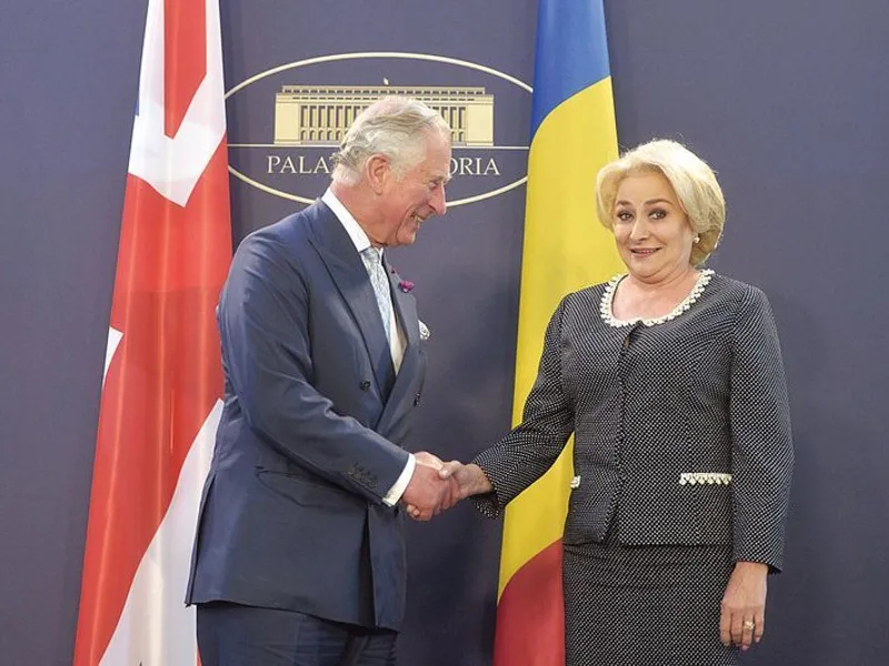 O fotografie care a ajuns virală: Viorica Dăncilă și prințul Charles