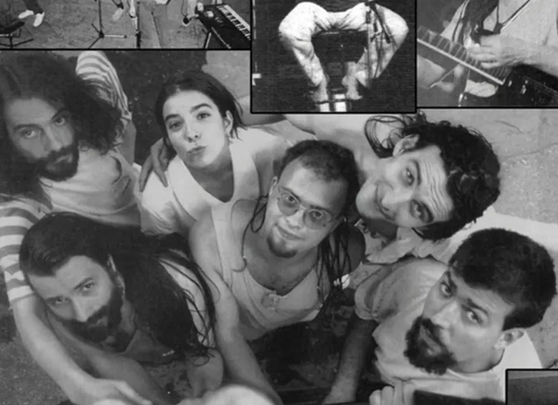 Artanu, cu Timpuri Noi (primul din dreapta-jos). Montaj foto realizat de foştii săi colegi - Foto: Facebook/Timpuri Noi