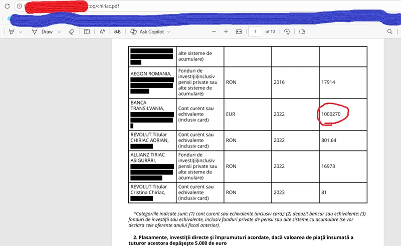 Chiriac avere - Foto: ANI