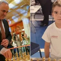 Garry Kasparov și Nicolas Cazacu - Foto: colaj