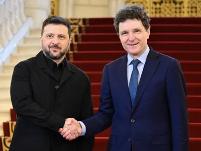 Volodimir Zelenski și Nicușor Dan - Foto: Profimedia images