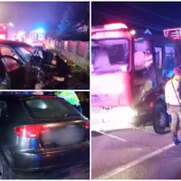 Accident mortal în Suceava. Trei persoane și-au pierdut viața după ce au intrat cu mașina în stâlp Foto: ISU Suceava