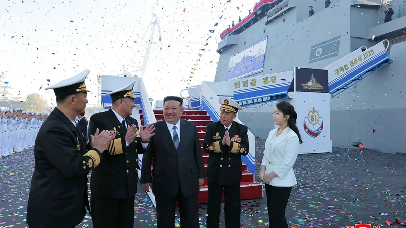 Kim Jong Un a inaugurat un nou „distrugător multifuncțional” al Coreei de Nord. Are 5.000 tone - Foto: Profimedia Images
