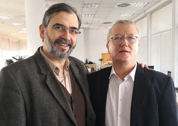 Dr. Răzvan Constantinescu și Iulian Capsali, celebru conspiraționist rusofil// Foto: Facebook/ Răzvan Constantinescu