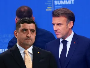 Macron acuză amestecul Rusie în alegeri după mitocăniile spune de George Simion despre Franța - Foto: Colaj