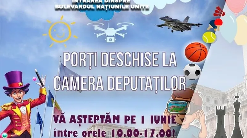 Porți deschise la Camera Deputaților de 1 iunie. Activitățile pregătite pentru copii