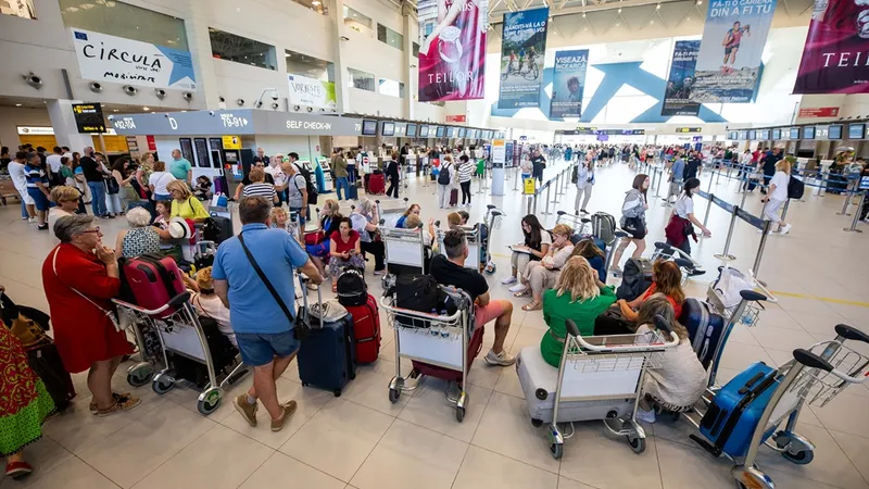 Haos pe Aeroportul Otopeni din cauza grevei piloților Tarom Foto: INQUAM Photos/Ovidiu Micsik