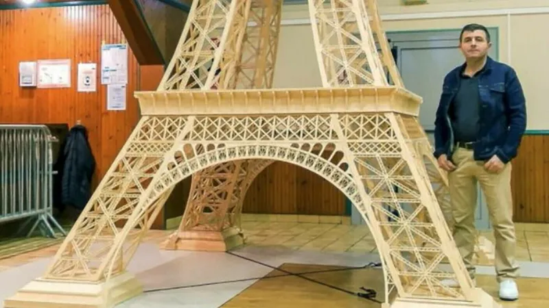 Răsturnare de situație în cazul bărbatului care a construit Turnul Eiffel din chibrituri - Foto: BBC