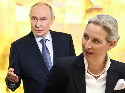 Vladimir Putin și Alice Weidel - Foto: Profimedia image