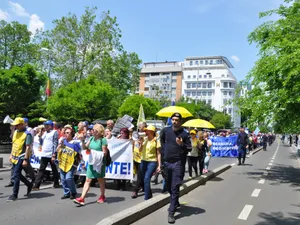 Protest de amploare al profesorilor în Capitală - Foto: Facebook/ Federatia Sindicatelor din Educație „Spiru Haret”