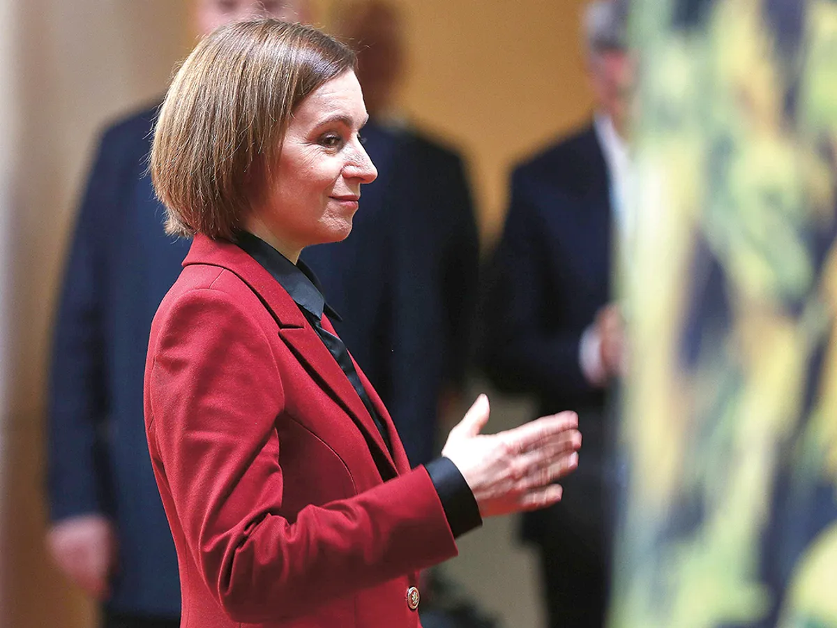 Președinta Maia Sandu a cerut democrațiilor să conceapă instrumentele juridice și instituționale care să apere  democrația de noile amenințări. Și să o facă repede - Foto: Profimedia Images