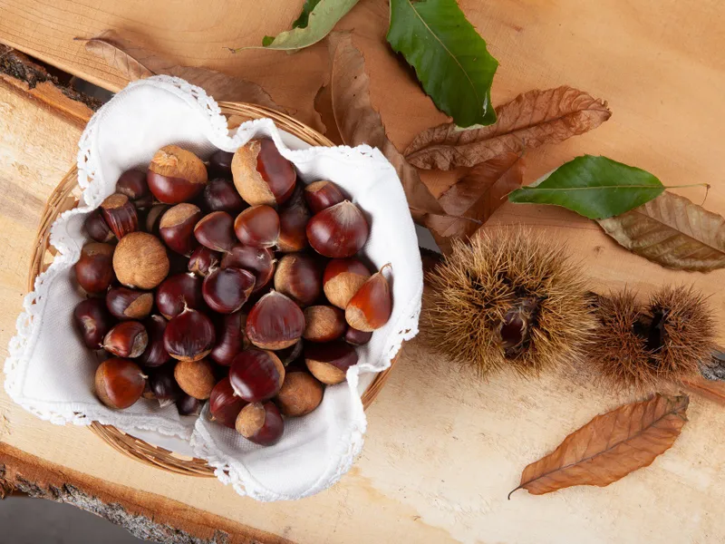 Castane, fructe care sunt așezate pe o masă - Foto: Freepik
