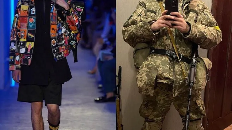 FOTO A prezentat cu „gleznuțele la vedere” pentru Boss, Prada. Acum luptă cu arma contra lui Putin