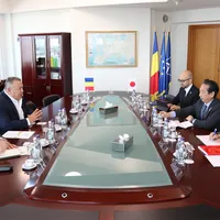 Președintele Camerei de Comerț și Industrie a României, Mihai Daraban, a avut o întrevedere oficială cu ambasadorul Japoniei în România, E.S. Katae Takashi Foto: CCIR