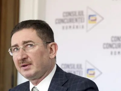 Bogdan Chiriţoiu, preşedintele Consiliului Concurenţei, în conferinţă de presă - Foto: INQUAM PHOTOS/Mălina Norocea