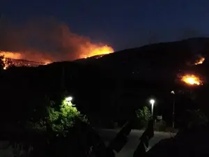 Incendiile sunt în apropierea a cinci localități din Kefalonia. FOTO: Facebook