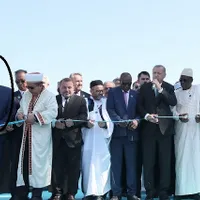 Victor Opaschi și Recep Tayyip Erdogan, la inaugurarea celei mai mari moschei din Turcia// Foto: Guliver/ Getty Images