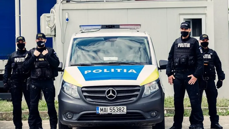 Polițiștii au descins înytr-un bloc în construcție din Tunari Foto: Poliția Română (imagine cu rol ilustrativ)