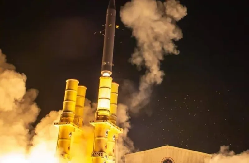 Arrow 3,  folosit pentru a intercepta o rachetă lansată asupra lui Eilat de houthii din Yemen - Foto: Israel Ministry OF Defense