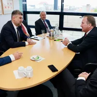 Marcel Ciolacu și omologul său suedez, Stefan Löfven- Foto: Facebook/Marcel Ciolacu
