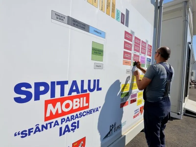 Spitalul modular mobil de la Iași/FOTO: ziaruldeiasi.ro