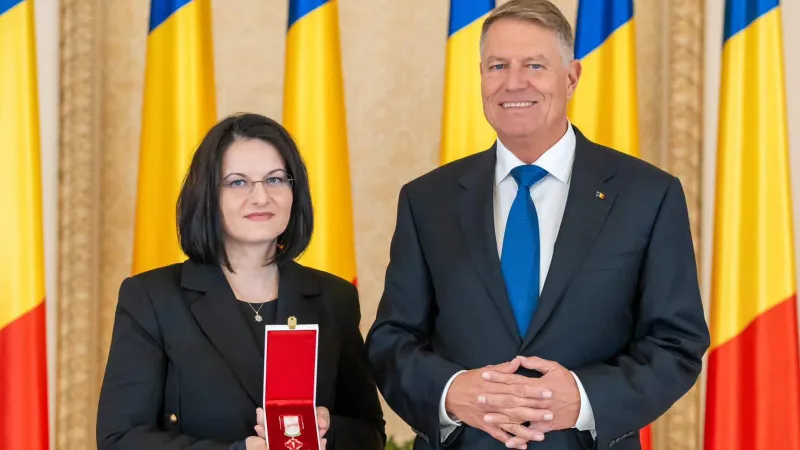 Sidonia Susanu, decorată de președintele Klaus Iohannis