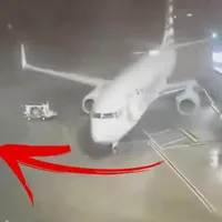 Un avion a fost luat de vânt în timp ce pasagerii așteptau să urce la bord. Ce a urmat? - Foto: Twitter / imagine rol ilustrativ