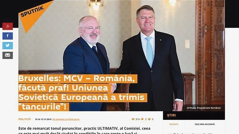 Organul de propagandă al Moscovei reinterpretează raportul MCV