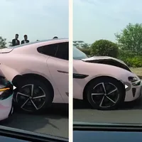 Sistem de frânare automată, „eficient”.  Accident în lanț cu 4 mașini chinezești Xiaomi SU7 - Foto: carnewschina.com