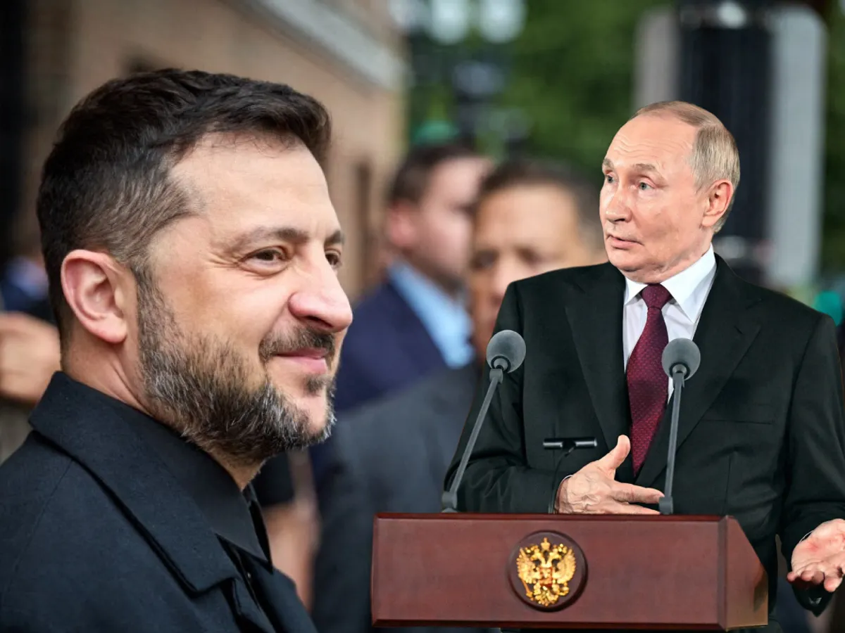 Volodimir Zelenski și Vladimir Putin - Foto: Profimedia images