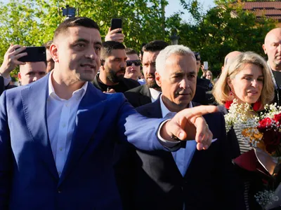 George Simion și Călin Geoorgescu - Foto: Profimedia images